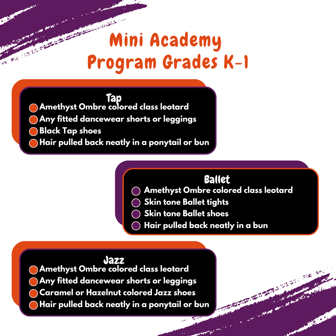Mini Academy Program Dress Code