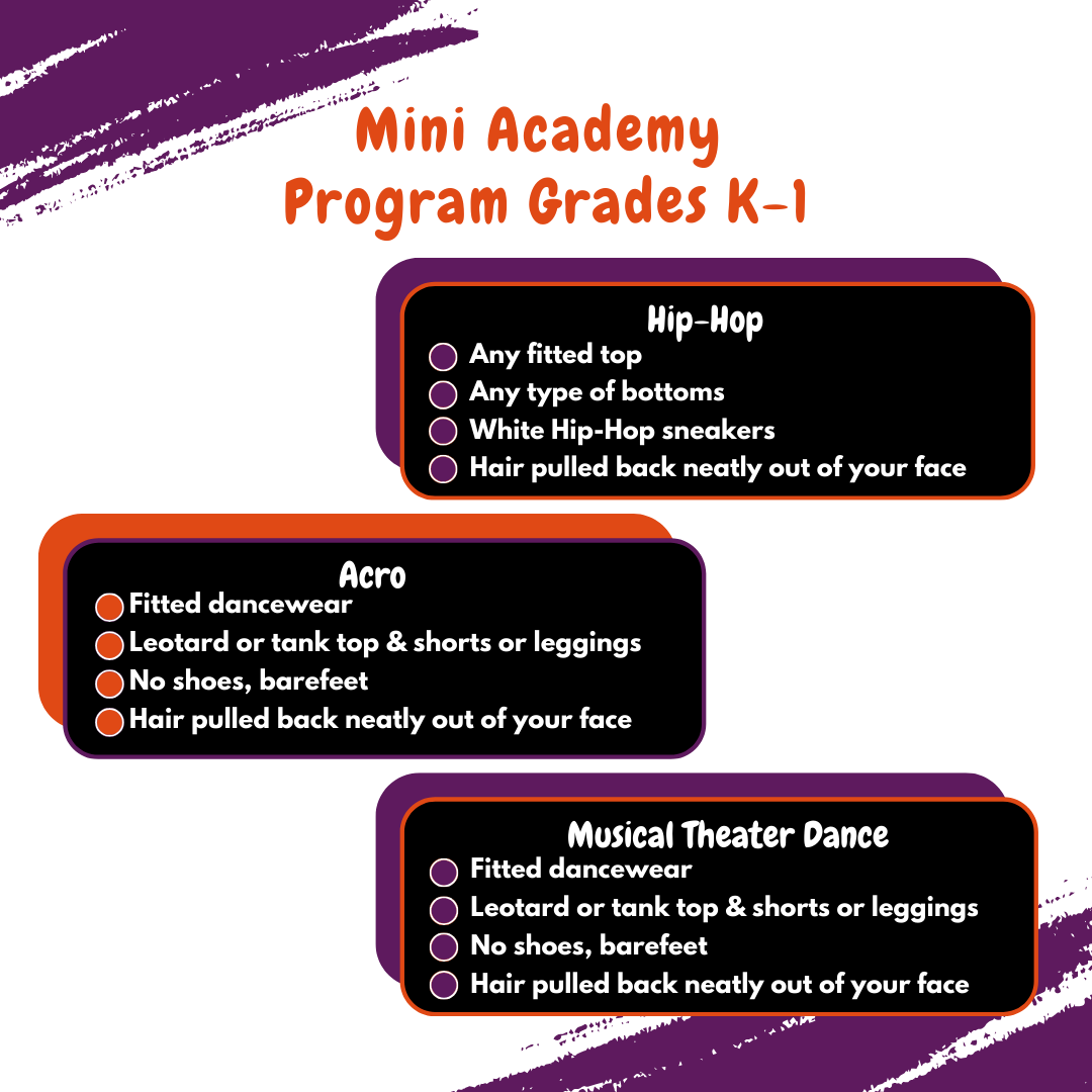 Mini Academy Program Dress Code